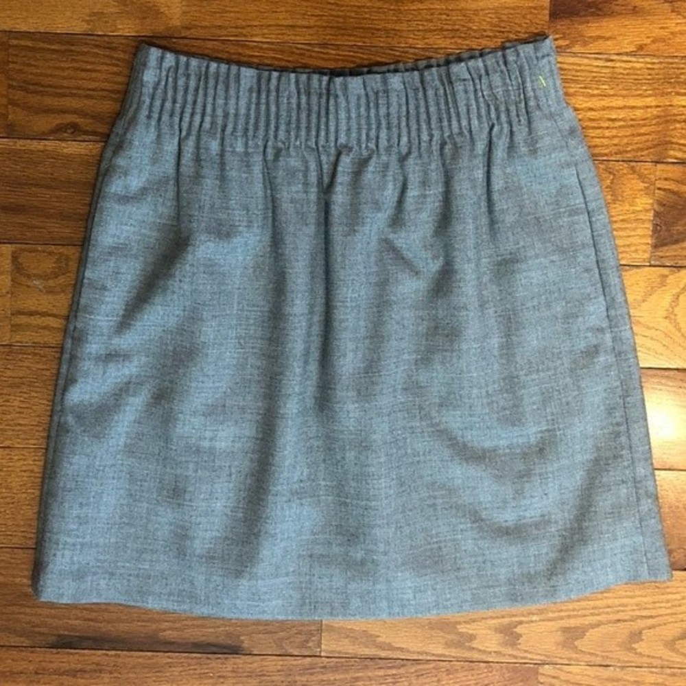 J Crew Factory Grey Wool Sidewalk Skirt Women’s 4 - Picture 2 of 6